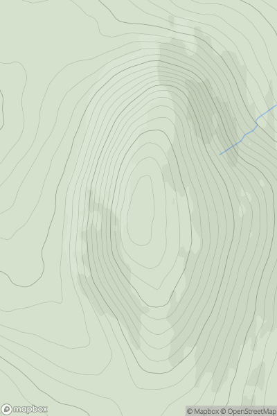 Thumbnail image for Meall Mor [Arran and Holy Island] showing contour plot for surrounding peak